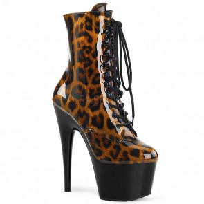 Pleaser ADORE-1020LP Brown-Blk Leopard Pat/Blk