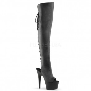 Pleaser ADORE-3019 Blk Faux Leather/Blk Matte