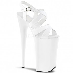 Pleaser BEYOND-097 Wht Pat/Wht