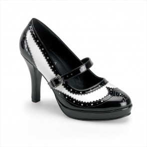 Funtasma CONT06/BW 4" Gangster Mary Jane Shoe, Retro, Rock-A-Billy