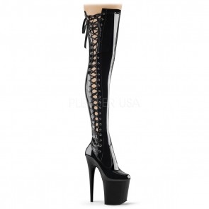 Pleaser FLAMINGO-3050 Blk Str Pat/Blk